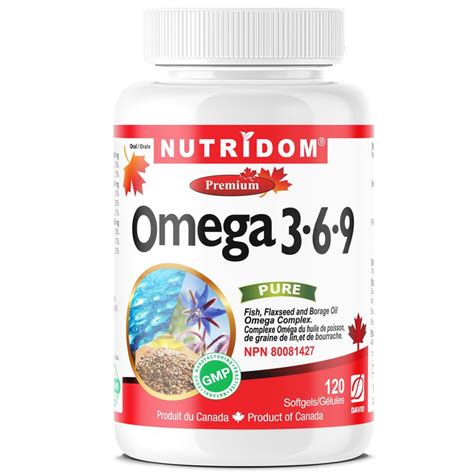 Nutridom OMEGA 369, 120 Softgels — SupplementSource.ca